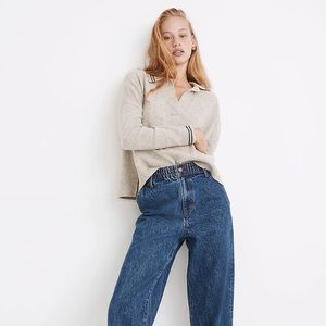 Madewell Pull On Balloon Denim Jeans - Morningside Wash - Size Medium